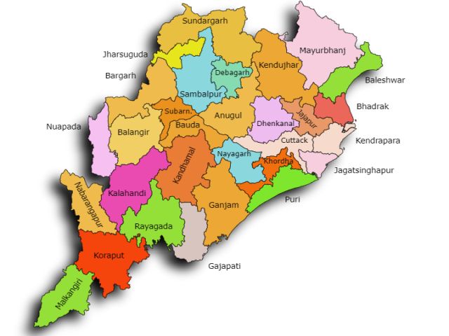 odisha map